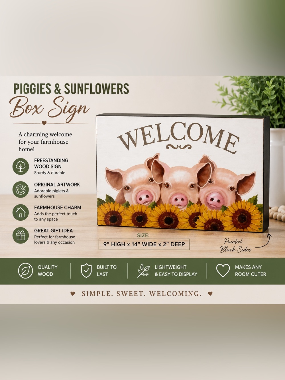 Farmhouse Welcome Decor - Picture 1 of 4